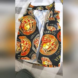 Versace Luxury Kids Pajamas Short Sleeve Shirt And Shorts
